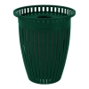 Crown Style 32 Gallon Steel Waste Receptacle & Liner W/ Flared Top