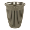 Crown Style 32 Gallon Steel Waste Receptacle & Liner W/ Flared Top