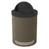 Perforated 32 Gallon Trash Receptacle With Dome Top And Liner