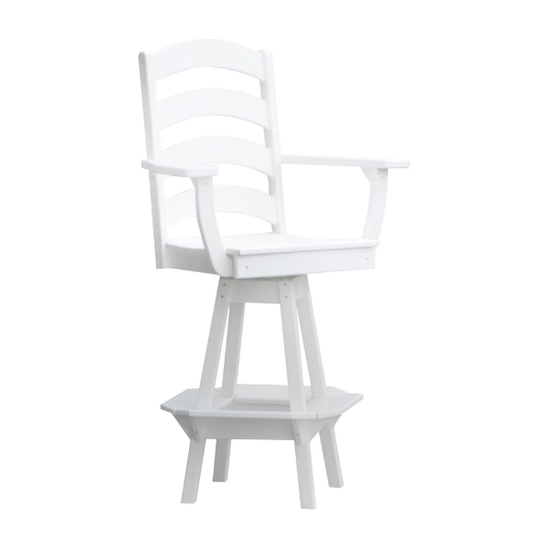 Ladderback Swivel Bar Chair
