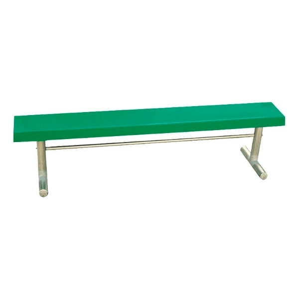 15 Ft. Portable Fiberglass Backless Sports Bench with Galvanized Steel Frame