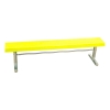 15 Ft. Portable Fiberglass Backless Sports Bench with Galvanized Steel Frame