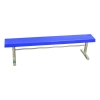 15 Ft. Portable Fiberglass Backless Sports Bench with Galvanized Steel Frame