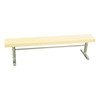 15 Ft. Portable Fiberglass Backless Sports Bench with Galvanized Steel Frame