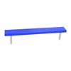 15 Ft. Stationary Fiberglass Backless Sports Bench with Galvanized Steel Frame