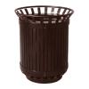 45 Gallon Iron Valley Trash Receptacle with Flat Top