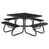 46" Square Plastisol Expanded Metal Picnic Table