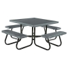 46" Square Plastisol Expanded Metal Picnic Table