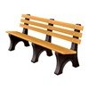 6 Ft. Recycled Plastic Park Garden Bench With Back
