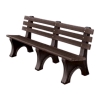 6 Ft. Recycled Plastic Park Garden Bench With Back