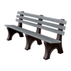 6 Ft. Recycled Plastic Park Garden Bench With Back