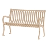 Iron Valley Park Bench - Powder Coated Steel with back - 4', 5', 6', or 8'