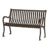 Iron Valley Park Bench - Powder Coated Steel with back - 4', 5', 6', or 8'