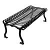 Iron Valley Park Bench - Powder Coated Steel without Back - 4', 5', 6', or 8'