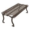 Iron Valley Park Bench - Powder Coated Steel without Back - 4', 5', 6', or 8'