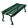 Iron Valley Park Bench - Powder Coated Steel without Back - 4', 5', 6', or 8'