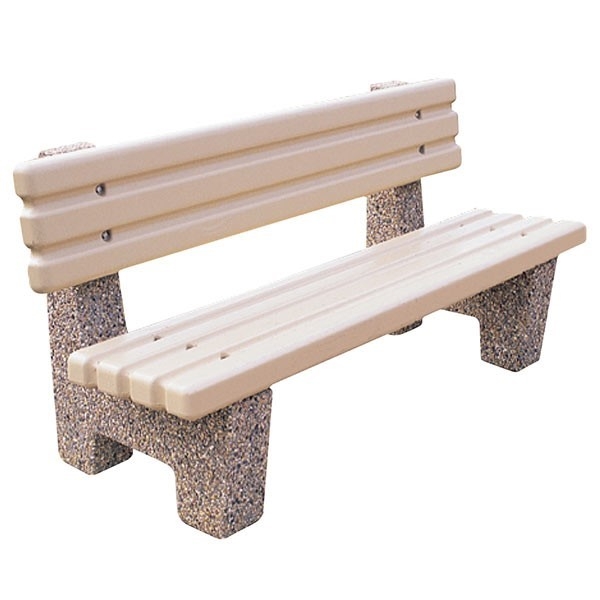 Brighton Concrete Bench with Back	