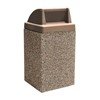  Concrete Square Trash Receptacle With Push Door Top