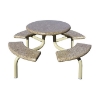 Round Concrete Picnic Table With Steel Frame