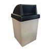  Square Trash Receptacle With Push Door Top