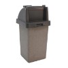  Square Trash Receptacle with Push Door and Tray Holder Top