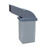 Plastic Square Trash Receptacle With Drive-Up Lid