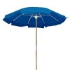 7.5 Ft. Octagonal Fiberglass Ribbed Beach Umbrella With Two Piece Solid Wood Pole And Marine Grade Fabric