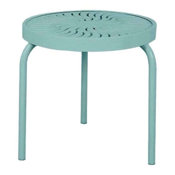 	19" Aluminum Round Stackable Side Table