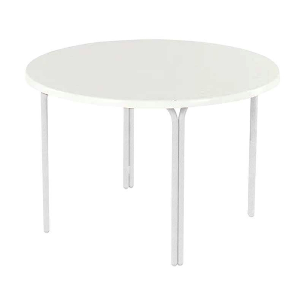 48" Round Fiberglass ADA Patio Dining Table with Commercial Aluminum Frame