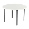 48" Round Fiberglass ADA Patio Dining Table with Commercial Aluminum Frame