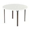48" Round Fiberglass ADA Patio Dining Table with Commercial Aluminum Frame