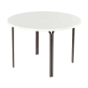 48" Round Fiberglass ADA Patio Dining Table with Commercial Aluminum Frame