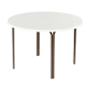 48" Round Fiberglass ADA Patio Dining Table with Commercial Aluminum Frame