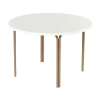 48" Round Fiberglass ADA Patio Dining Table with Commercial Aluminum Frame