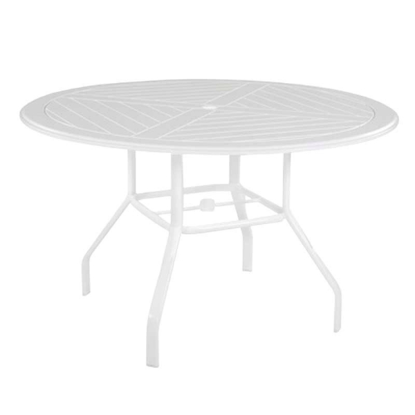 42" Round Marine Grade Polymer Dining Table with Aluminum Frame