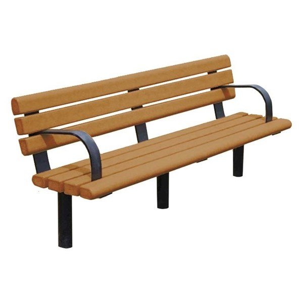 Park Scapes Recycled Plastic Bench With Steel Frame