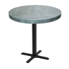 Indoor Restaurant Bar Height Table with Marco Top and X Stamped Steel Base - 24", 30", or 36"