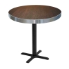 Indoor Restaurant Bar Height Table with Marco Top and X Stamped Steel Base - 24", 30", or 36"