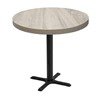 Indoor Restaurant Bar Height Table with Marco Top and X Stamped Steel Base - 24", 30", or 36"