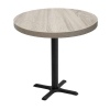 Indoor Restaurant Bar Height Table with Marco Top and X Stamped Steel Base - 24", 30", or 36"