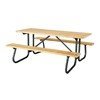6 Ft. Wooden Picnic Table with Welded Galvanized Steel Frame