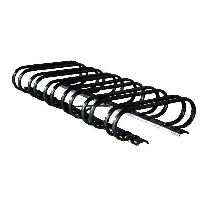 12 Space Low Profile Bike Rack, Galvanized Steel - Furniture Leisure
