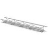 27 ft. 2 Row Aluminum Bleacher without Guardrails and Double Footboards - 260 lbs.
