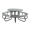 48" Round Plastisol Expanded Metal Picnic Table