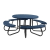 48" Round Plastisol Expanded Metal Picnic Table