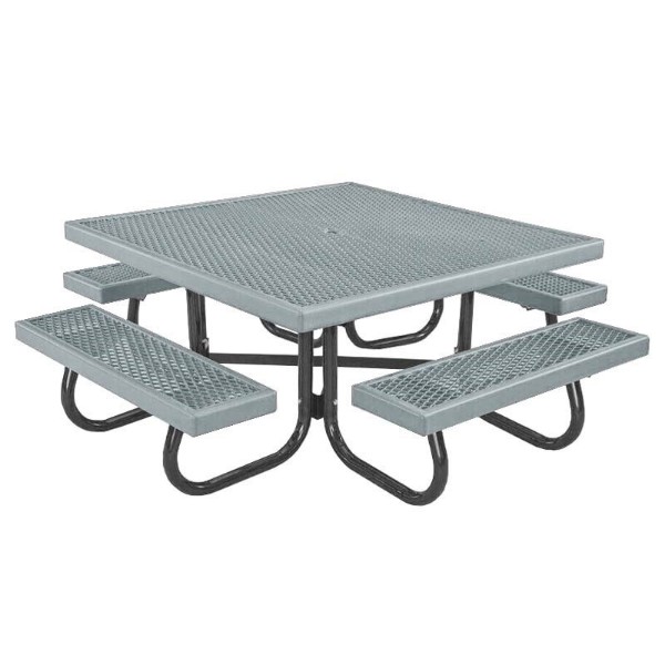 48" Square Children's Plastisol Coated Expanded Metal Picnic Table