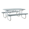 6 Ft. Heavy Duty Plastisol Coated Metal Picnic Table