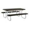 6 Ft. Heavy Duty Plastisol Coated Metal Picnic Table