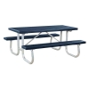 6 Ft. Heavy Duty Plastisol Coated Metal Picnic Table