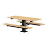 	6 Ft. Wooden Pedestal Picnic Table